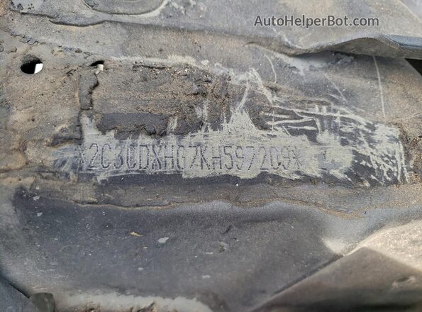 2C3CDXHG7KH597209 2019 DODGE CHARGER Gray VIN კოდის სტიკერის ხედი