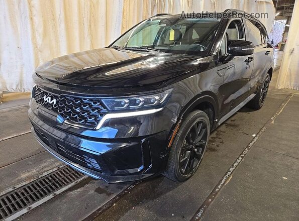 5XYRKDLF7NG121571 2022 KIA SORENTO Черный Задняя правая четверть