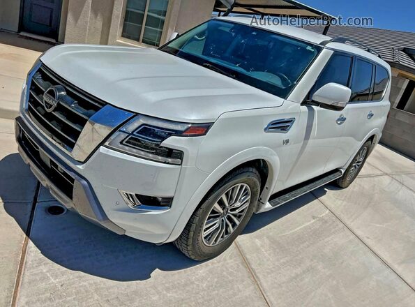 JN8AY2AC6M9148094 2021 NISSAN ARMADA Белый Задняя правая четверть