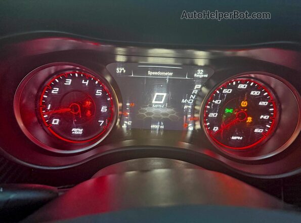 2C3CDXCT2KH578605 2019 DODGE CHARGER Черный Вид щитка приборов