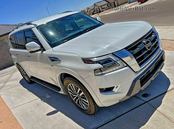 JN8AY2AC6M9148094 2021 NISSAN ARMADA Белый Задняя левая четверть