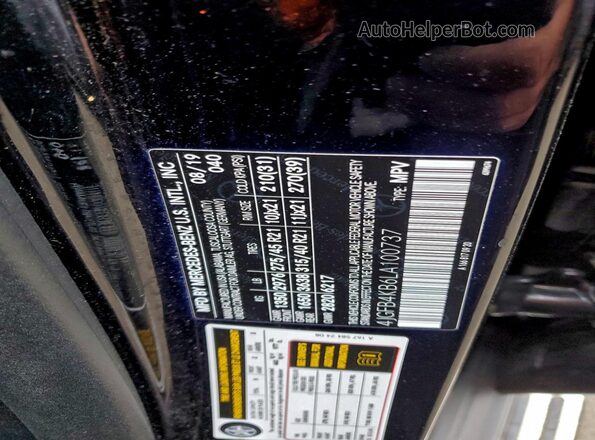 4JGFB4KB6LA100737 2020 MERCEDES-BENZ GLE-CLASS Black Панорамний вид салону 360°