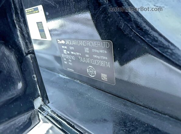 SAJAJ4FX3JCP38714 2018 JAGUAR XF Черный Вид задней части салона