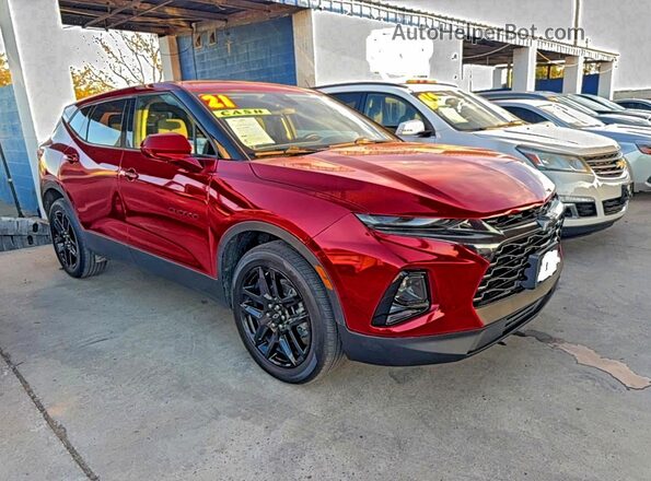 3GNKBCRS2MS569396 2021 CHEVROLET BLAZER Красный Задняя левая четверть