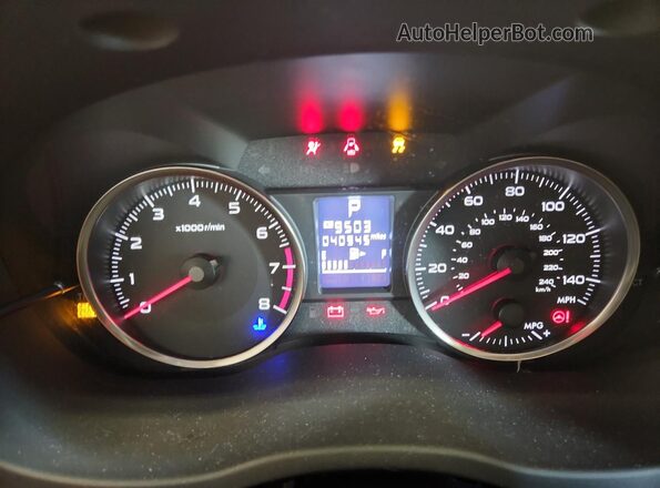 JF1GJAB60GH023623 2016 SUBARU IMPREZA Красный Вид щитка приборов