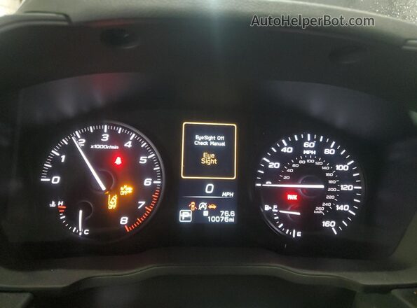 JF1GUABC8S8275559 2025 SUBARU IMPREZA Gray Widok zestawu wskaźników