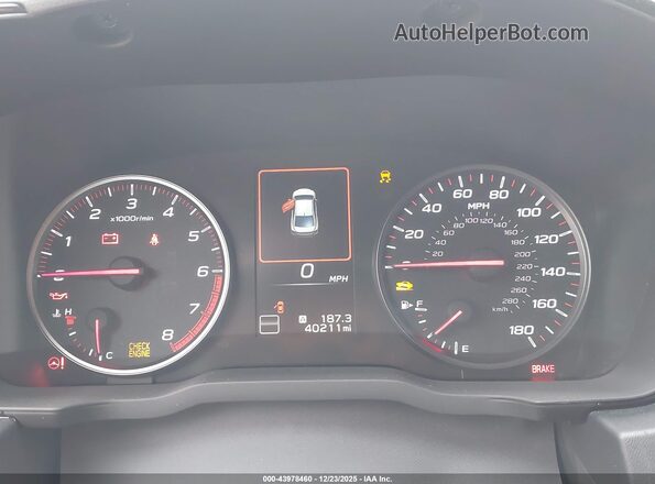 JF1VBAF60P9820026 2023 SUBARU WRX Black Widok tylnych siedzeń