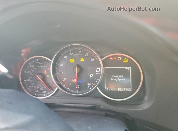 JF1ZCAC15K8600659 2019 SUBARU BRZ Blue Widok zestawu wskaźników