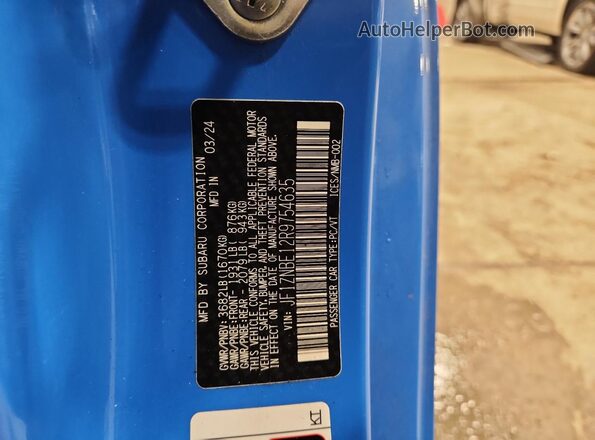 JF1ZNBE12R9754635 2024 TOYOTA GR Синий Вид подкапотного пространства