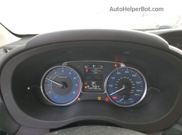 JF2GPANC4H8267305 2017 SUBARU CROSSTREK Коричневый Вид щитка приборов