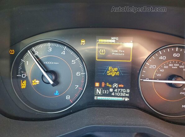 JF2GTAEC4L8275683 2020 SUBARU CROSSTREK Blue Widok zestawu wskaźników