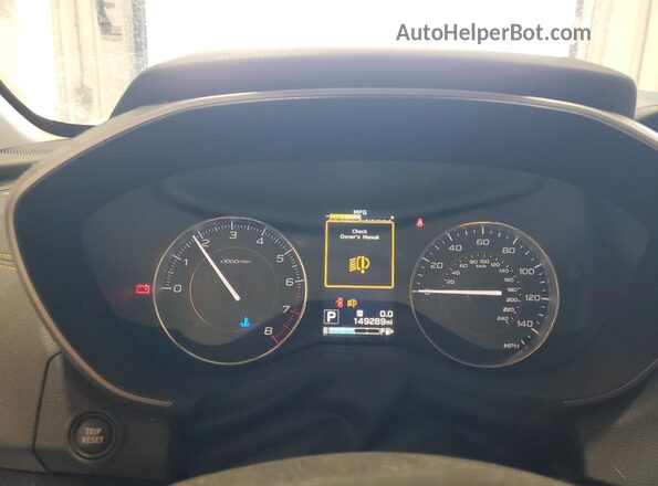 JF2GTALC3JH211196 2018 SUBARU CROSSTREK Синий Вид щитка приборов