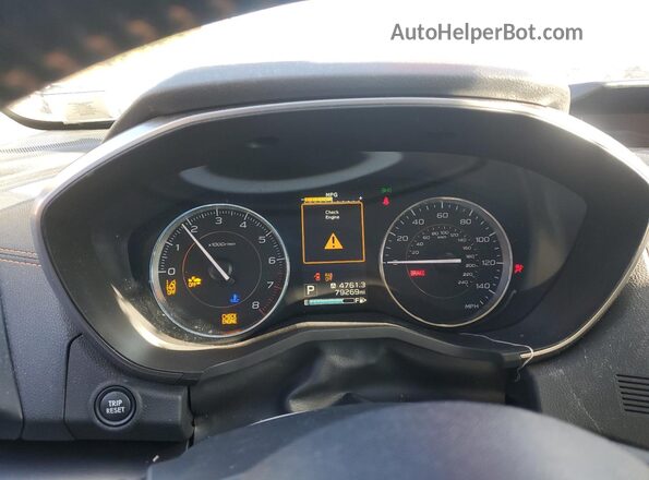 JF2GTAMC1K8354471 2019 SUBARU CROSSTREK Black Instrument cluster view