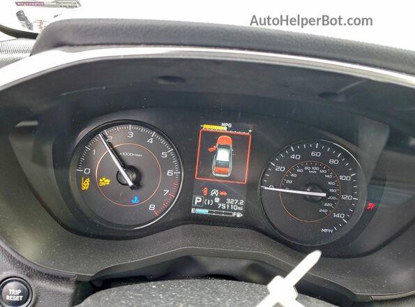 JF2GTAPC0L8238174 2020 SUBARU CROSSTREK Blue Widok zestawu wskaźników