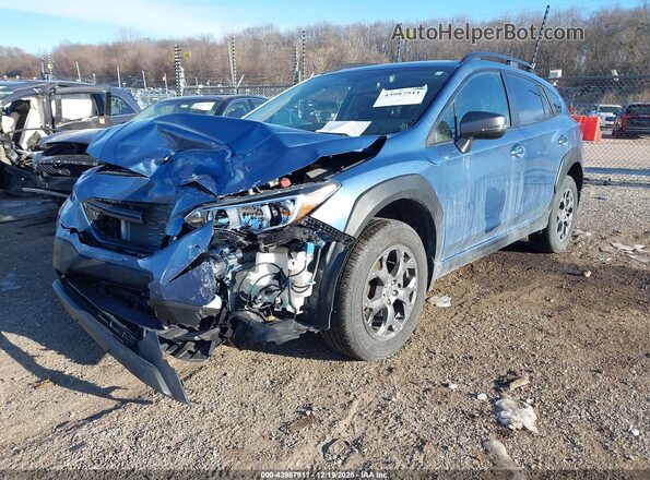 JF2GTHSC3PH238465 2023 SUBARU CROSSTREK Blue Առջևի ձախ երեք քառորդ տեսարան