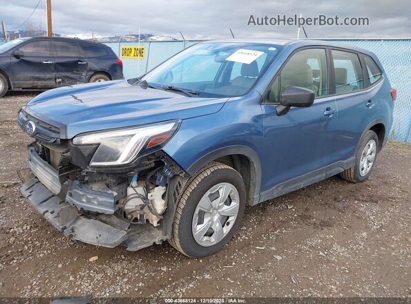 JF2SKAAC8NH490442 2022 SUBARU FORESTER Синий Передняя левая четверть