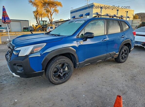 JF2SKAMC2PH438481 2023 SUBARU FORESTER Blue Առջևի ձախ երեք քառորդ տեսարան
