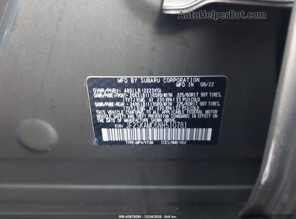 JF2SKAMC6NH510781 2022 SUBARU FORESTER Green Engine compartment view