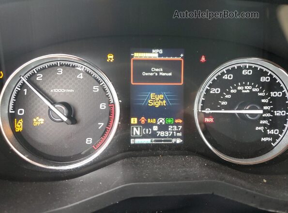 JF2SKAXC4LH434762 2020 SUBARU FORESTER Угольный Вид щитка приборов