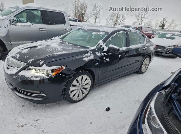 JH4KC2F99GC000118 2016 ACURA RLX Черный Передняя левая четверть