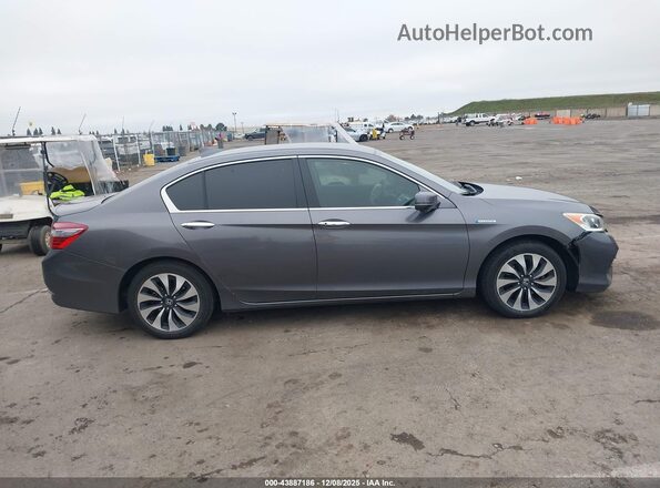 JHMCR6F38HC005902 2017 HONDA ACCORD HYBRID Серый Вид задней части салона