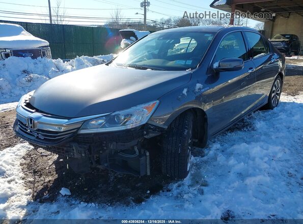 JHMCR6F52HC006285 2017 HONDA ACCORD HYBRID Серый Передняя левая четверть