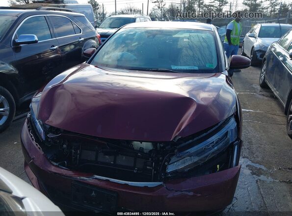 JHMZC5F18MC000827 2021 HONDA CLARITY PLUG-IN HYBRID Burgundy Vista del cuadro de instrumentos