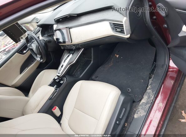 JHMZC5F32JC017653 2018 HONDA CLARITY PLUG-IN HYBRID Maroon Front interior view