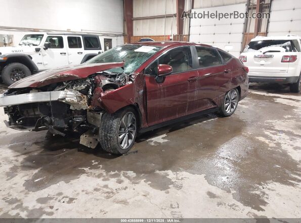 JHMZC5F33JC004653 2018 HONDA CLARITY PLUG-IN HYBRID Темно-бордовый Передняя левая четверть