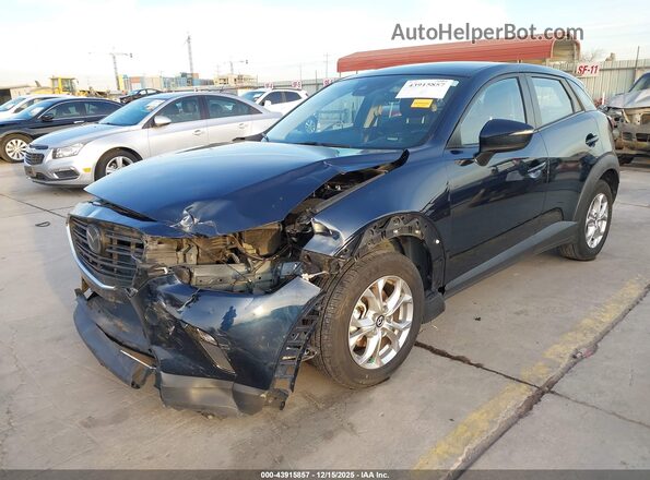 JM1DKDB77M1513730 2021 MAZDA CX-3 Blue Vista tres cuartos delantera izquierda