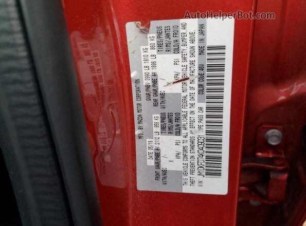 JM1DKFD74K0409031 2019 MAZDA CX-3 Red Widok komory silnika