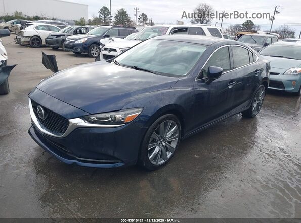 JM1GL1TY1K1501179 2019 MAZDA 6 Синий Передняя левая четверть