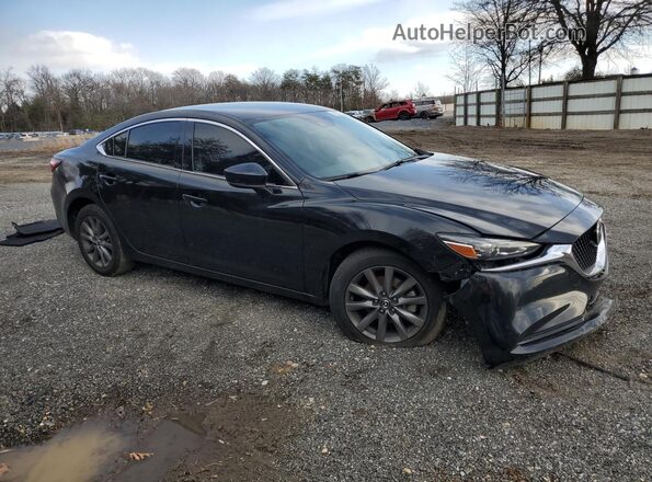 JM1GL1UM1M1607386 2021 MAZDA 6 Черный Передняя правая четверть