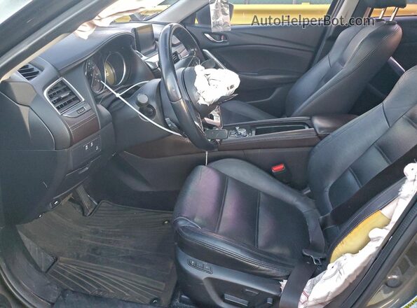 JM1GL1W56H1153826 2017 MAZDA 6 Серый Вид салона спереди