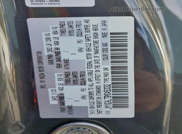 JM1NDAL79M0450082 2021 MAZDA MX-5 Серый Вид наклейки с VIN-кодом