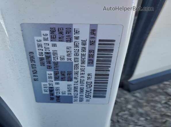 JM3KFADM0J1422430 2018 MAZDA CX-5 White Widok naklejki z numerem VIN