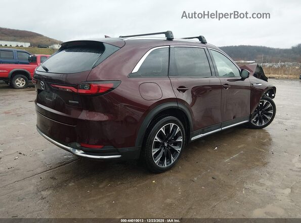 JM3KKEHA6R1123538 2024 MAZDA CX-90 PHEV Бордовый Задняя правая четверть