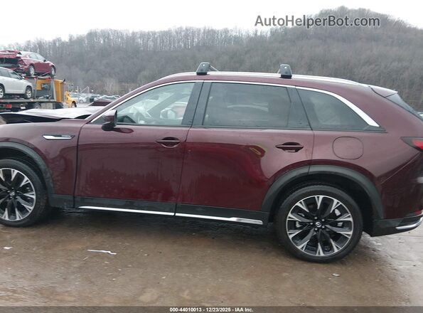 JM3KKEHA6R1123538 2024 MAZDA CX-90 PHEV Бордовый Панорамный вид салона 360°