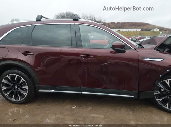 JM3KKEHA6R1123538 2024 MAZDA CX-90 PHEV Бордовый Вид задней части салона