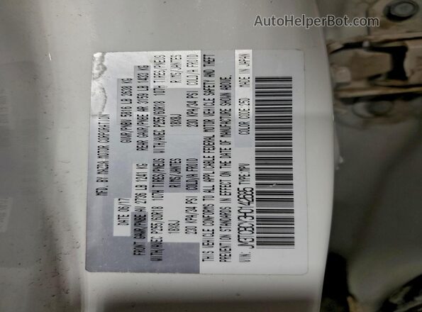 JM3TCBCY3H0142685 2017 MAZDA CX-9 White VIN კოდის სტიკერის ხედი