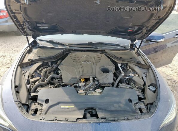 JN1EV7KK6MM410799 2021 INFINITI Q60 Синий Вид задней части салона