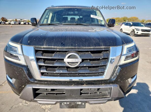 JN8AY2AC8N9162189 2022 NISSAN ARMADA Black Widok z przodu