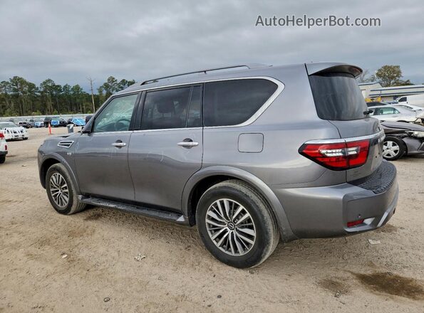 JN8AY2BA1M9370698 2021 NISSAN ARMADA Серый Задняя левая четверть