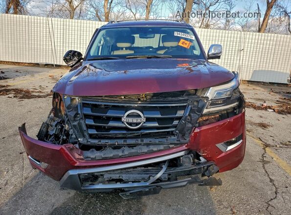 JN8AY2DB1P9835863 2023 NISSAN ARMADA Burgundy Դիմացի տեսք