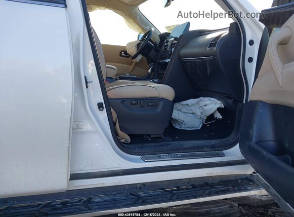 JN8AY2DB3N9810718 2022 NISSAN ARMADA Белый Вид салона спереди
