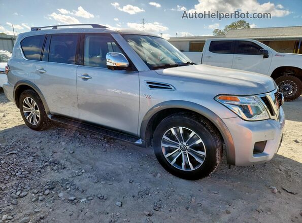 JN8AY2ND8KX009807 2019 NISSAN ARMADA Серебряный Передняя правая четверть
