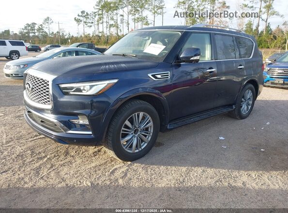 JN8AZ2AF7R9765129 2024 INFINITI QX80 Синий Передняя левая четверть