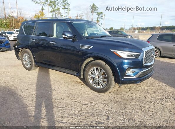 JN8AZ2AF7R9765129 2024 INFINITI QX80 Синий Передняя правая четверть