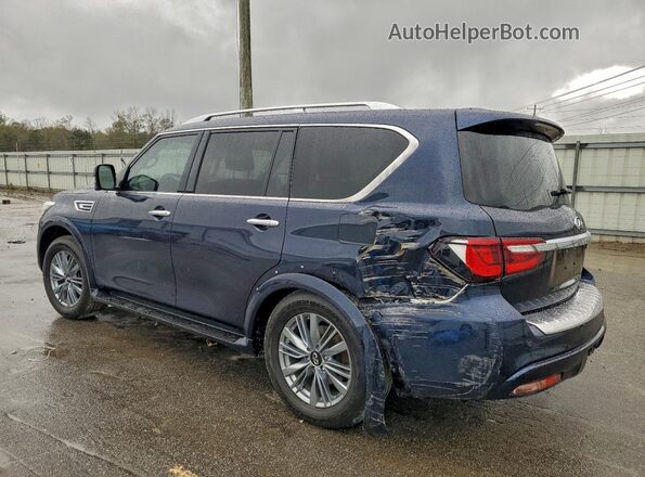JN8AZ2AF9M9720136 2021 INFINITI QX80 Синий Задняя левая четверть
