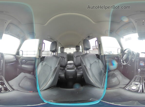 JN8AZ2AF9M9720136 2021 INFINITI QX80 Синий Панорамный вид салона 360°